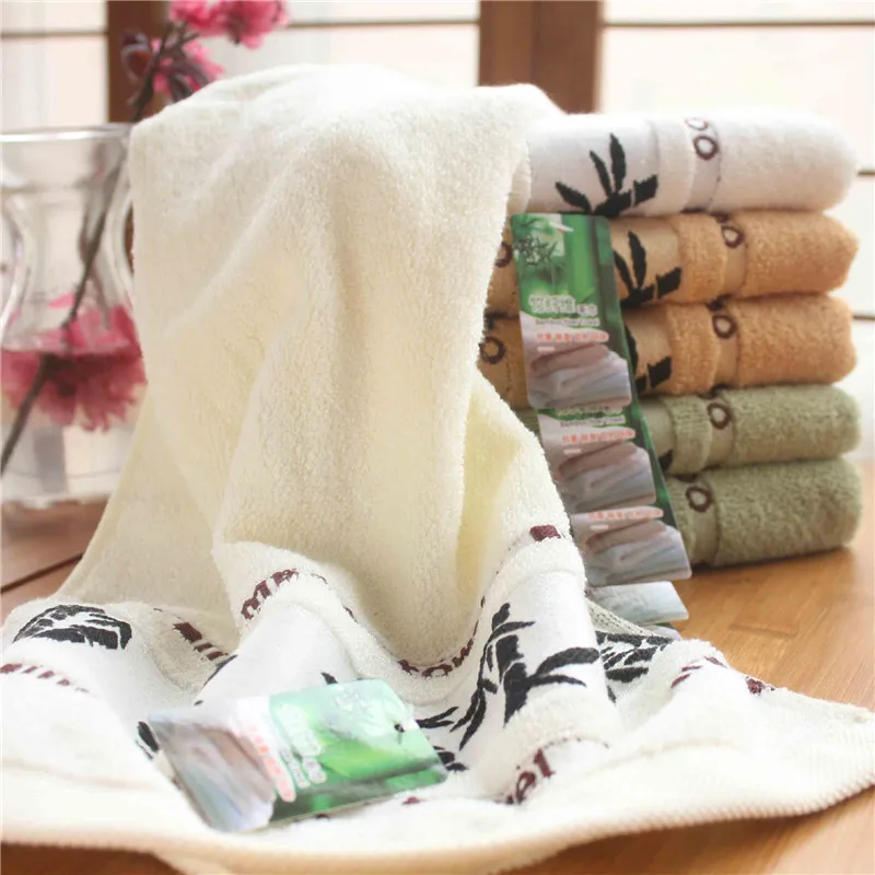 Beroyal Brand 6Pcs/Set Bamboo Hand Towels for Adults Solid Face Towel