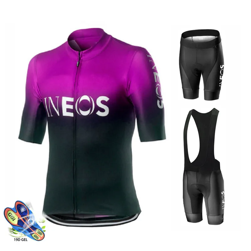 Men's Cycling Jersey 2019 Pro Team INEOS Summer Cycling Clothing Quick Drying Set Racing Sport Mtb Bicycle Jerseys Bike Uniform