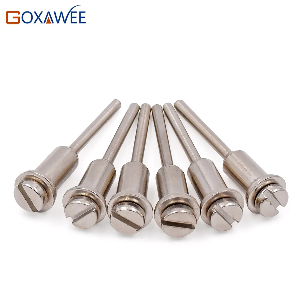 GOXAWEE 10pcs 3.175mm Steel High Quality Mandrel Dremel Screw Mandrel Shank Cut off Wheel Dremel