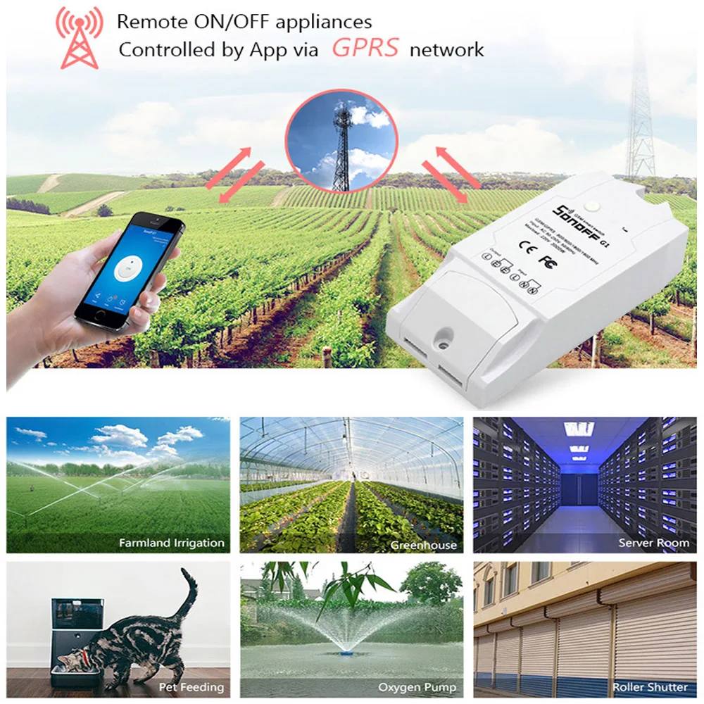 ITEAD sonoff G1-сим-карты GRPS сети Беспроводной удаленного Управление не нужно Wi-Fi через
