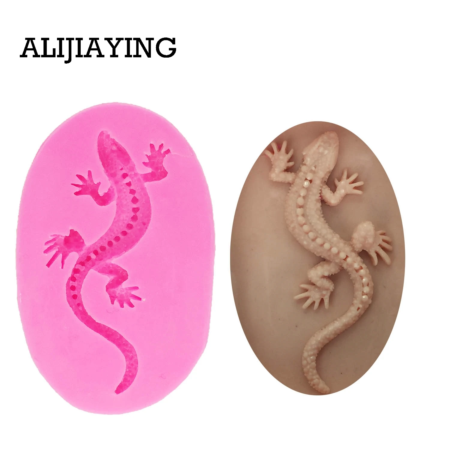 

DY0028 3D Gecko shape Sugarcraft Silicone Mold snake Chocolate Fondant Cake Decorating Tools suitable for polymer clay