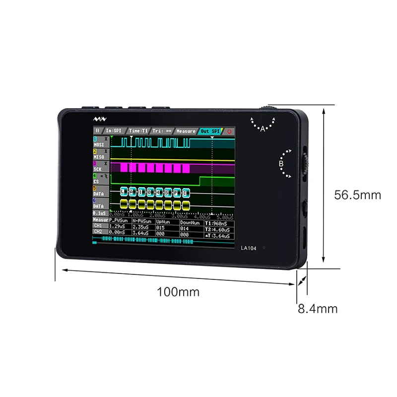 CCDSO цифровой логический анализатор LA104 USB Mini 4 канала 100 МГц максимальная частота дискретизации Встроенный 8 Мб флэш-накопитель 2," осциллограф