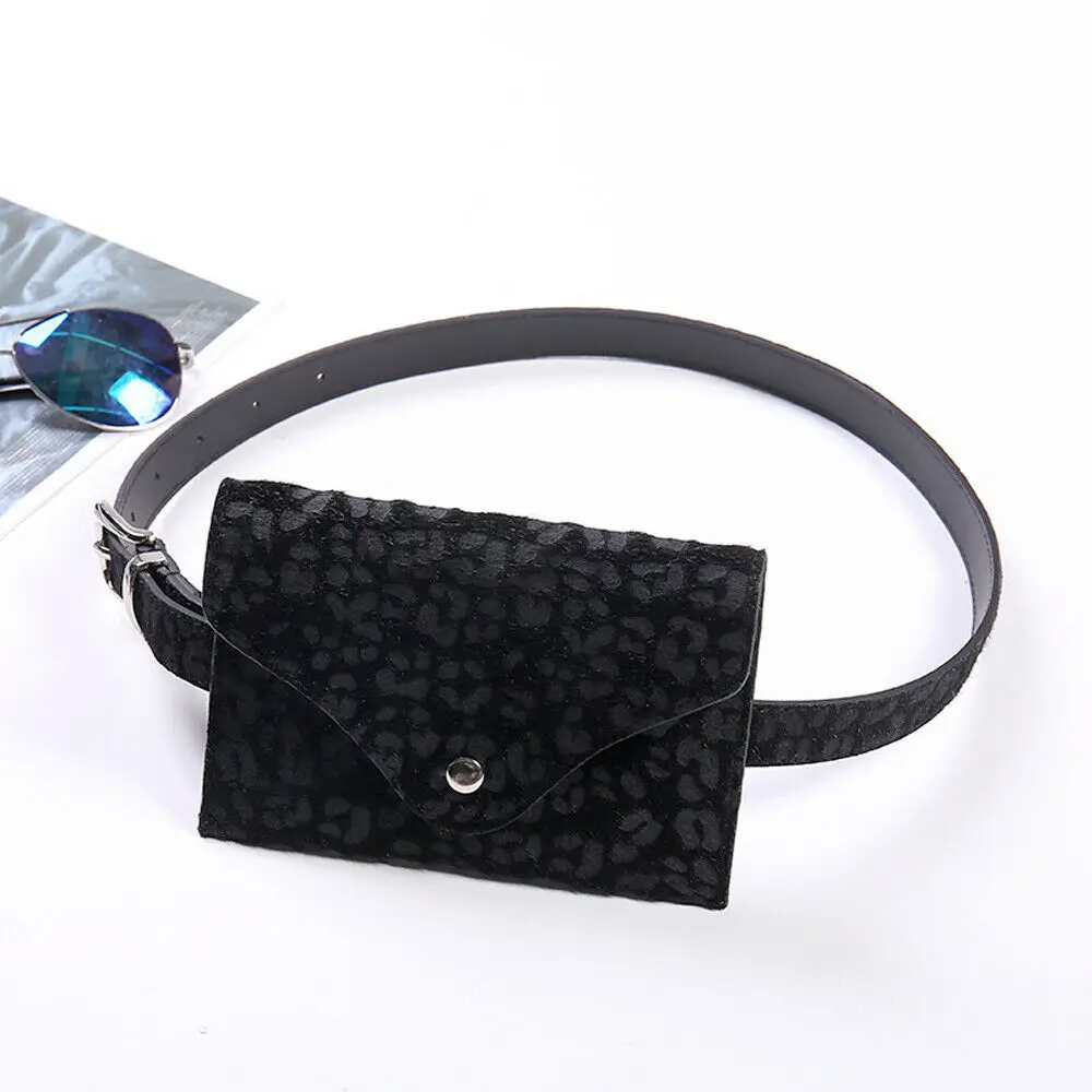 

Women Leopard Waist Fanny Pack Holiday money Belt Wallet Travel Bag Phone Pouch White Red Gray Black Brown