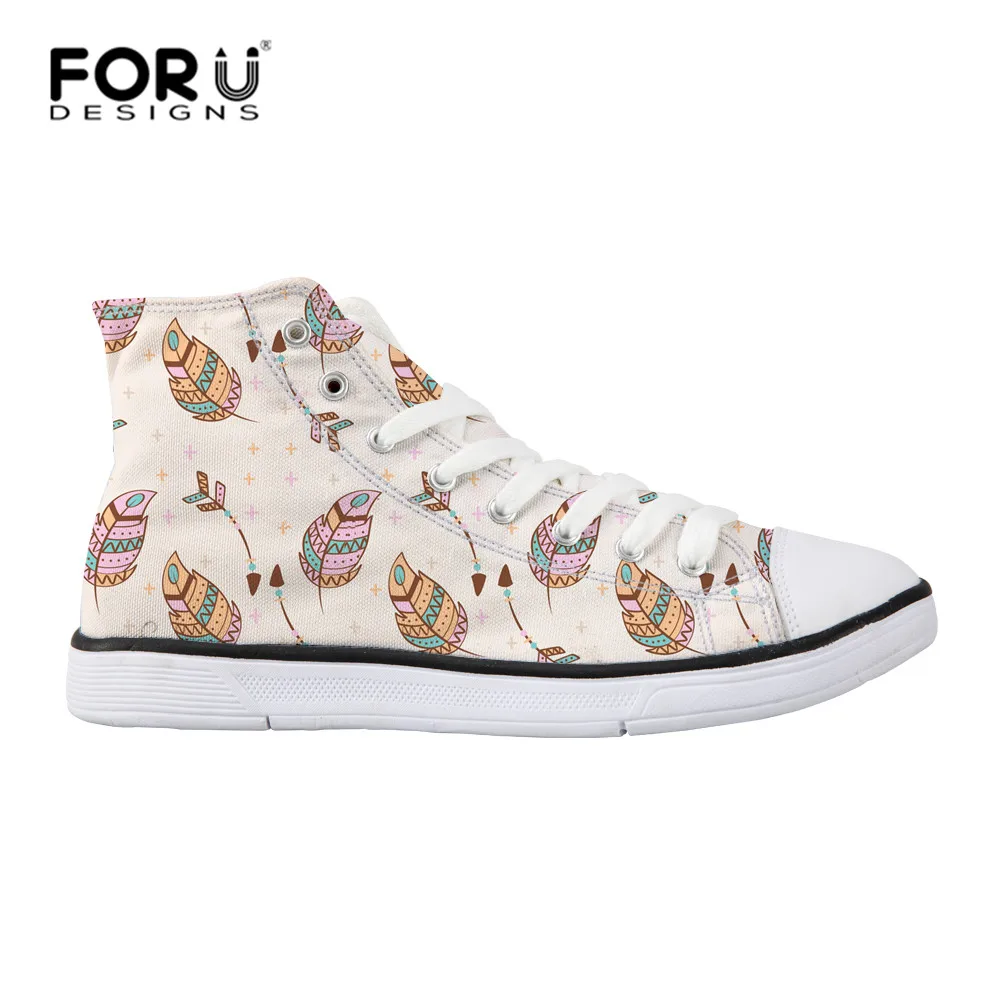 FORUDESIGNS Модные кеды в стиле хиппи бохо с высоким верхом женская повседневная обувь