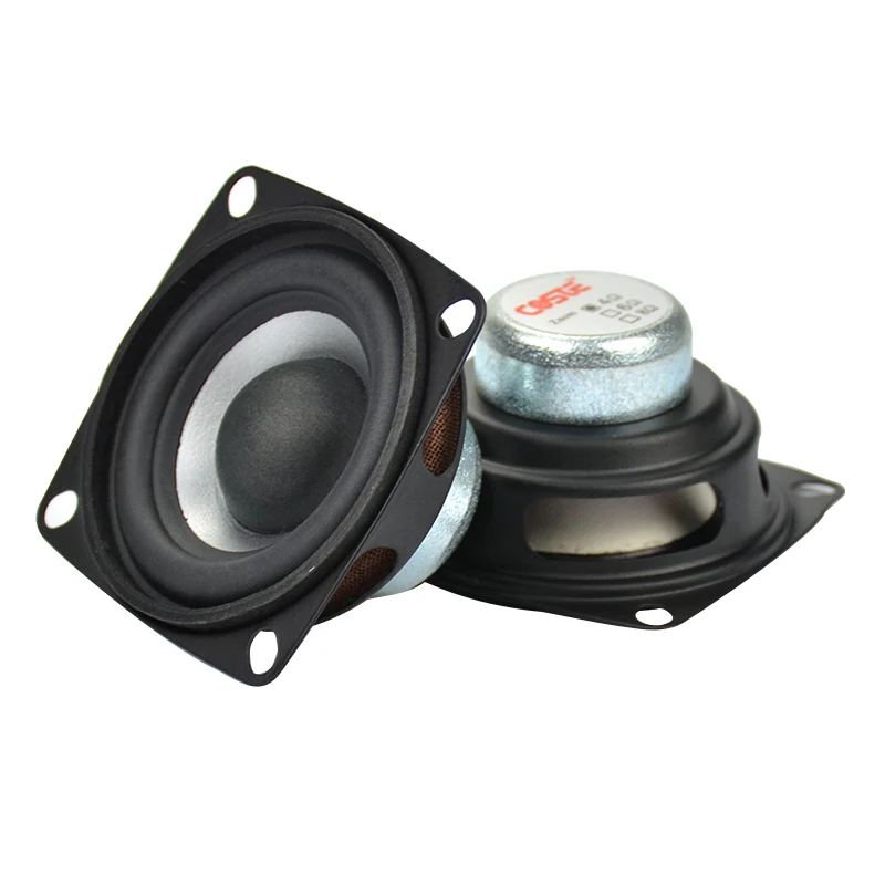 2pcs 2 inch Full Range Speaker 2inch 4 ohm 10 W DIY Square Stereo HiFi Audio Horn Loudspeaker