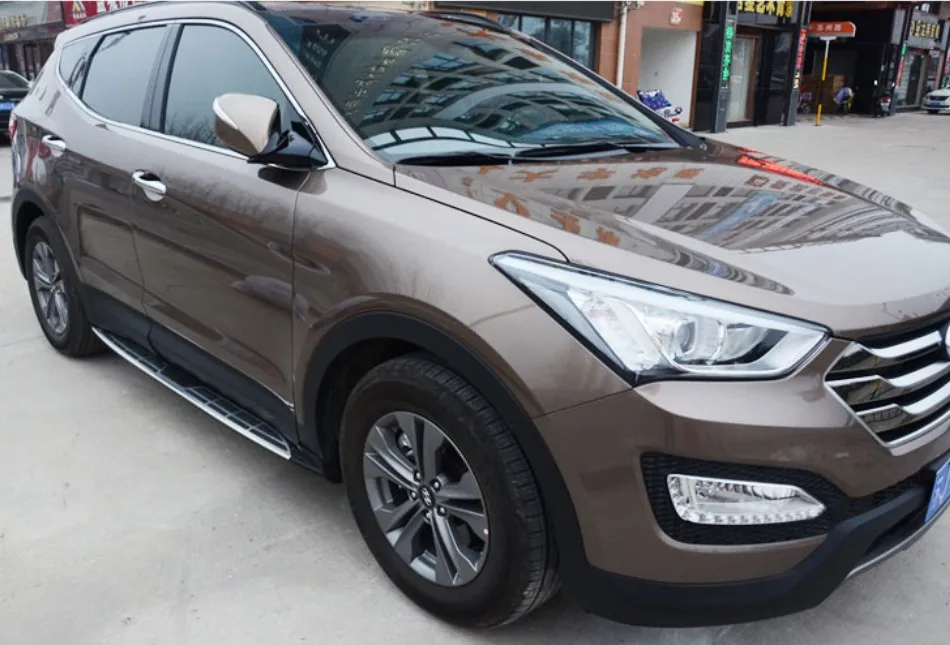 Для Hyundai Santa Fe ix45 2013 2014 2015 2016 2017 2018 подножки боковые ступенчатые педали Высокое