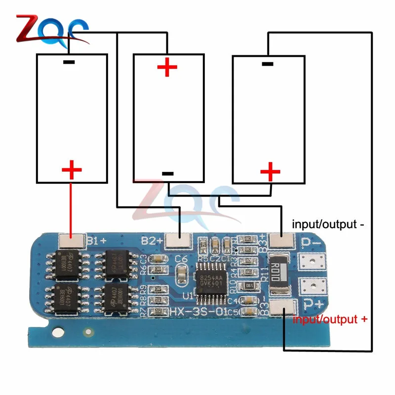 3S 12V 18650 10A BMS зарядное устройство литий-ионная батарея Защитная плата Монтажная плата 10,8 V 11,1 V 12,6 V электрическая