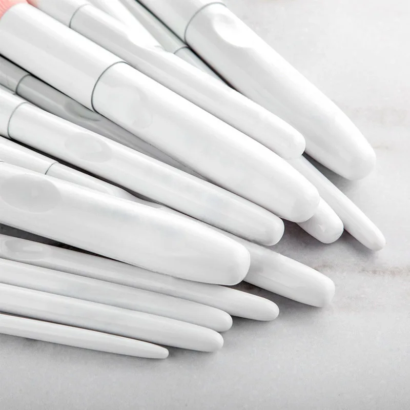 17pcs white makeup brushes  (8)
