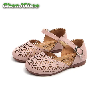 

JGSHOWKITO Girls Sandals Kids Summer Shoes Cut-outs Soft Princess Toddler Big Girl Beach Sandals Toe-cap Anti-slip Breathable