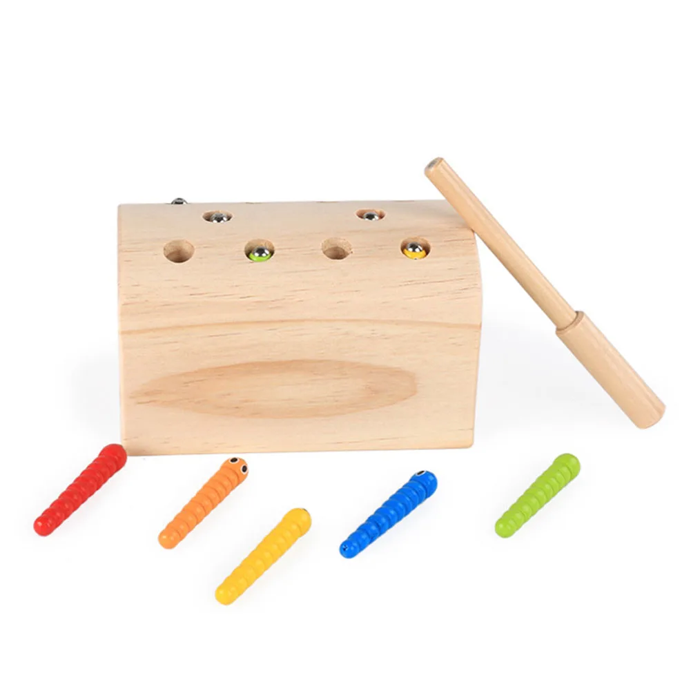 Насекомых ловить познание матч игры игрушки милые Магнитные деревянные Игровой набор для обучение маленьких детей