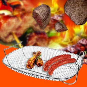 

BBQ Net Rack Cooling Shelf Steamed Fried Filter Stainless Steel Kitchen Heat-resistant Shelf Multi-function Serving Plate Baking