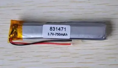 Бесплатная доставка 2 шт./лот 3 7 в 750 мАч 831471 полимерная литий-ионная батарея