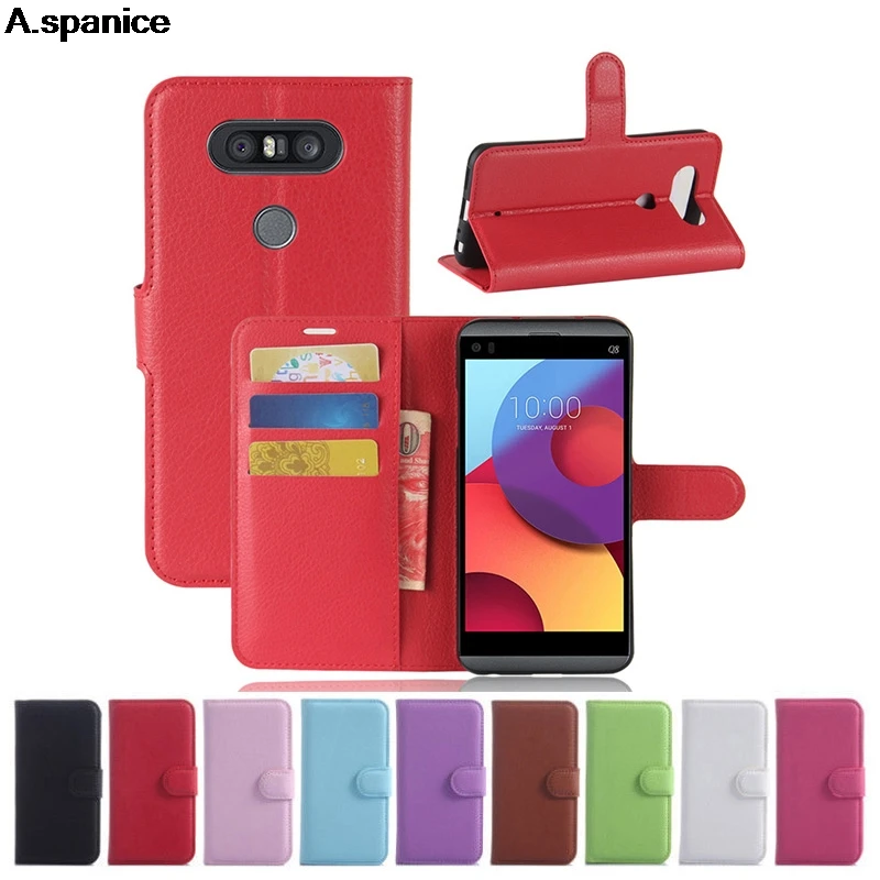 A.spanice For LG Q8 H800K H970 Wallet Flip Leather Case Stand Holder