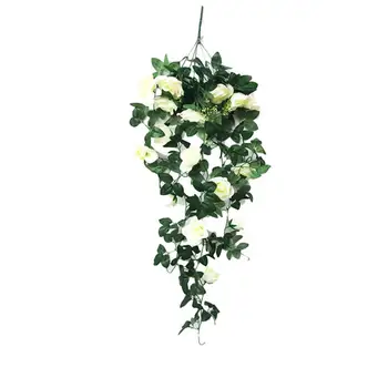 

Simulation Fake Flower Rose Vine Wall Hanging Flower Orchid Hanging Basket Flower Living Room Balcony Home Decoration Flower