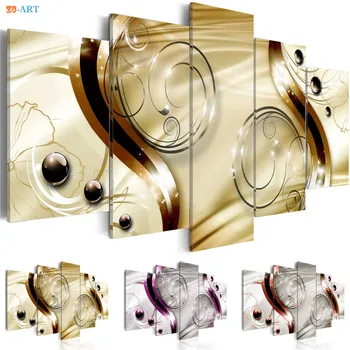 

Ball and Lines Prints Wall Painting 5 Pieces Modern Abstract Canvas Art Modular Pictures for Bedroom Home Decor