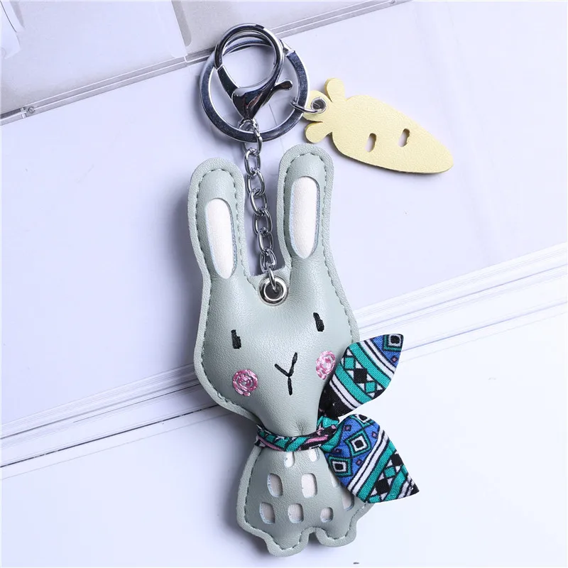 Корейская версия маленького кролика брелок мультяшный милый мешок повесить автомобиль лук аксессуары креативный подарок девочка. FY - Цвет: Color 2