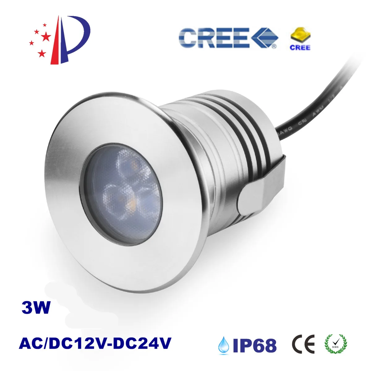 Waterproof 3W LED Underwater Swimming Pool Light IP68 Spa Sauna Lake Yard Pond Fountain Lighting DC12V-24V Input Lamp 10pcs CE | Лампы и