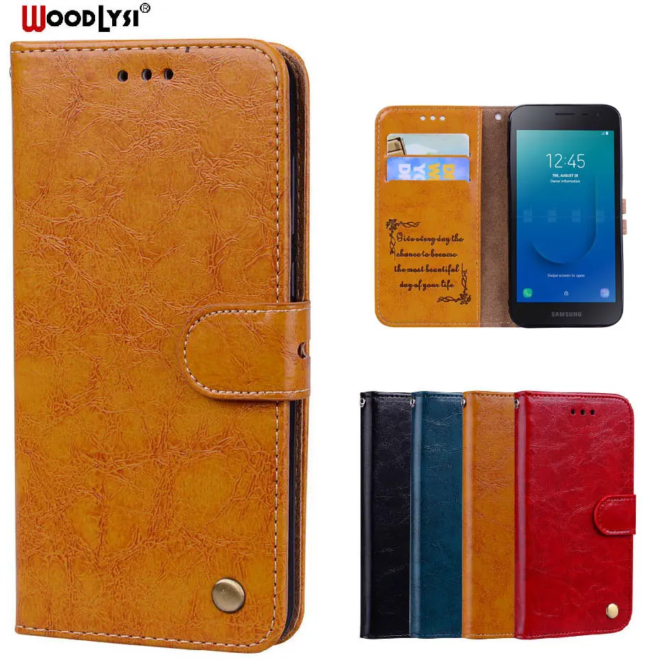 

Flip Wallet Case For Samsung Galaxy J2 Core Leather Phone Case On For Samsung J2 Core J260F J260 J 2 SM-J260F J2core Case Cover