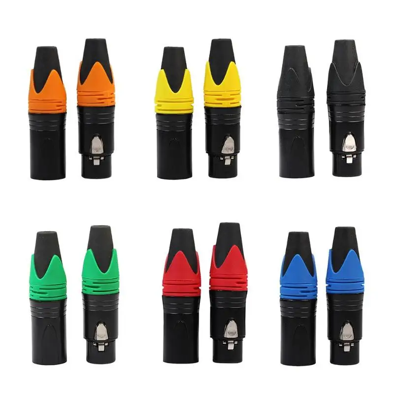

1 Pair XLR 3Pin Male Female DIY Audio Cable Plug Mic Connectors Solder Plug