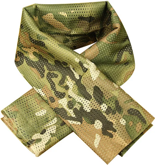 mens grey scarf Tactical Military camouflage Scarf Cool Airsoft Tactical Multifunctional  Army Mesh Breathable Scarf Wrap Mask Shemagh Veil mens cotton scarf Scarves