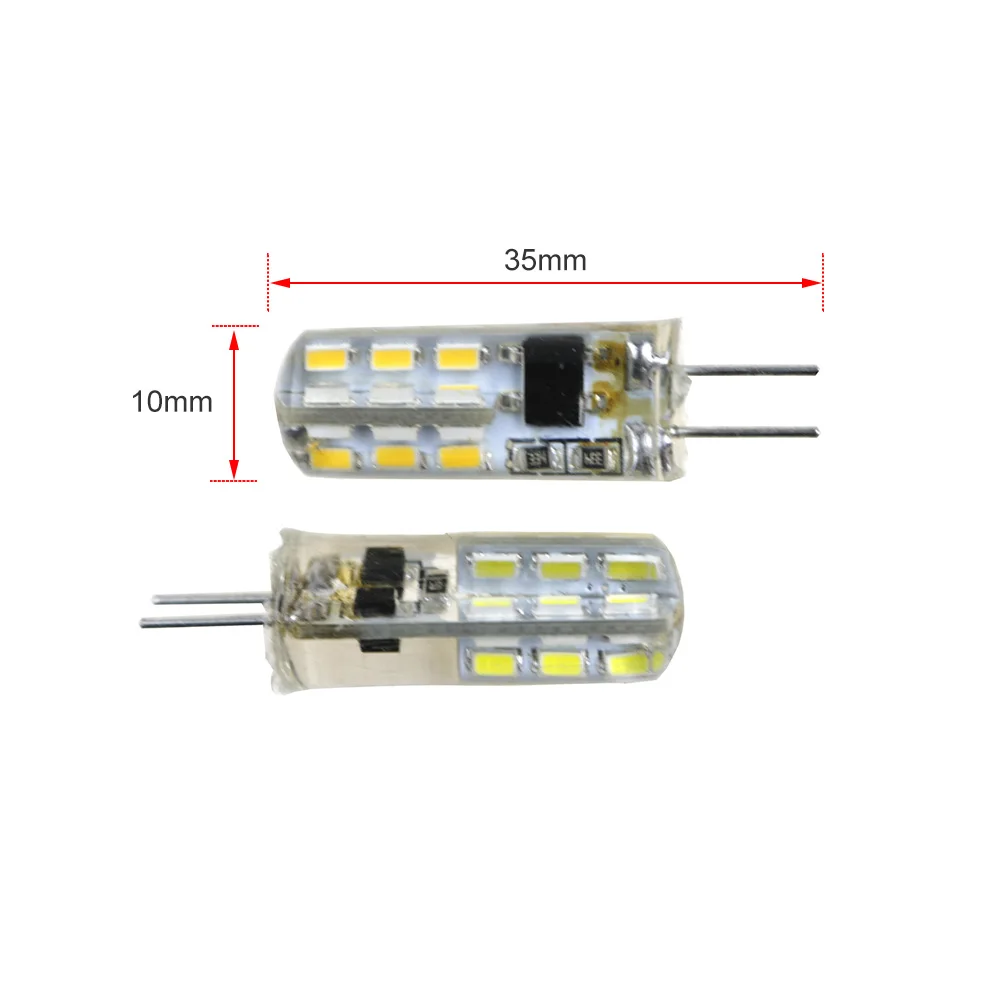 10 шт. G4 светодиодный лампы DC12V AC220V лампы 24 светодиодный s 3014 SMD 360 Угол луча хрустальная люстра Замена света для домашнего освещения 20 Вт JQ