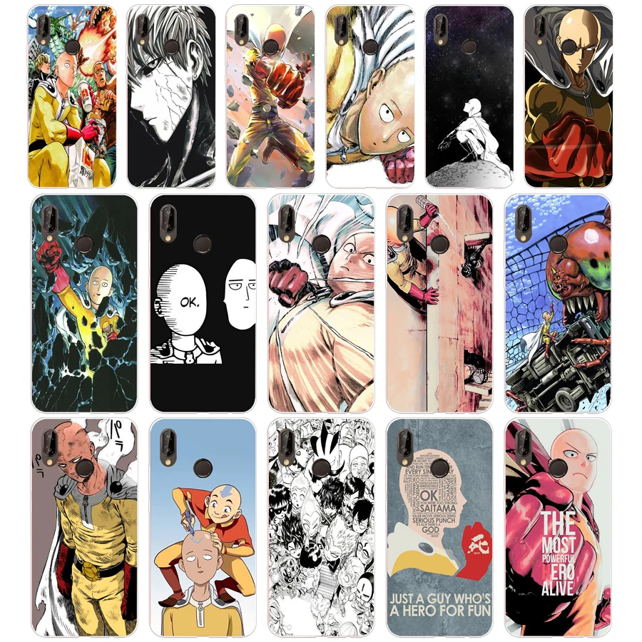 

21SD Anime Bleach One Punch Man design Soft Silicone Tpu Cover Case for Honor 10 huawei p mate 10 20 lite y5 y6 prime 2018