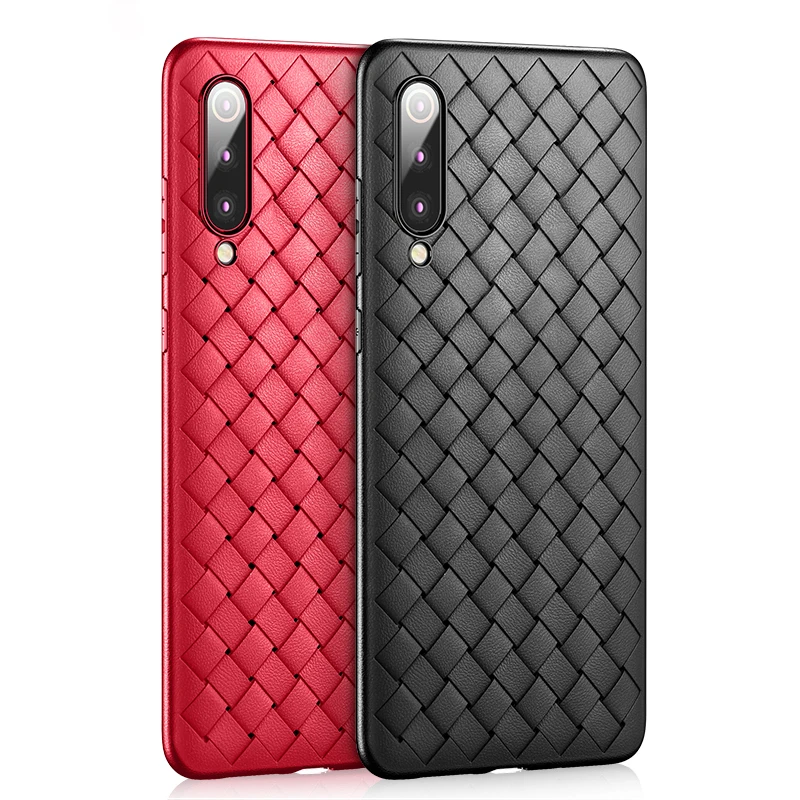 Роскошный Плетеный чехол для телефона xiaomi mi 10 Pro 9 8 кожаный силиконовый Redmi Note PRO