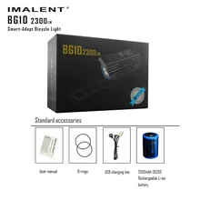 

SUNSAVER 1Set IMALENT BG10 2300LM Cree XHP50 LED USB Rechargeable Bicycle Front Light Flashlight Torch + 26350 Battery