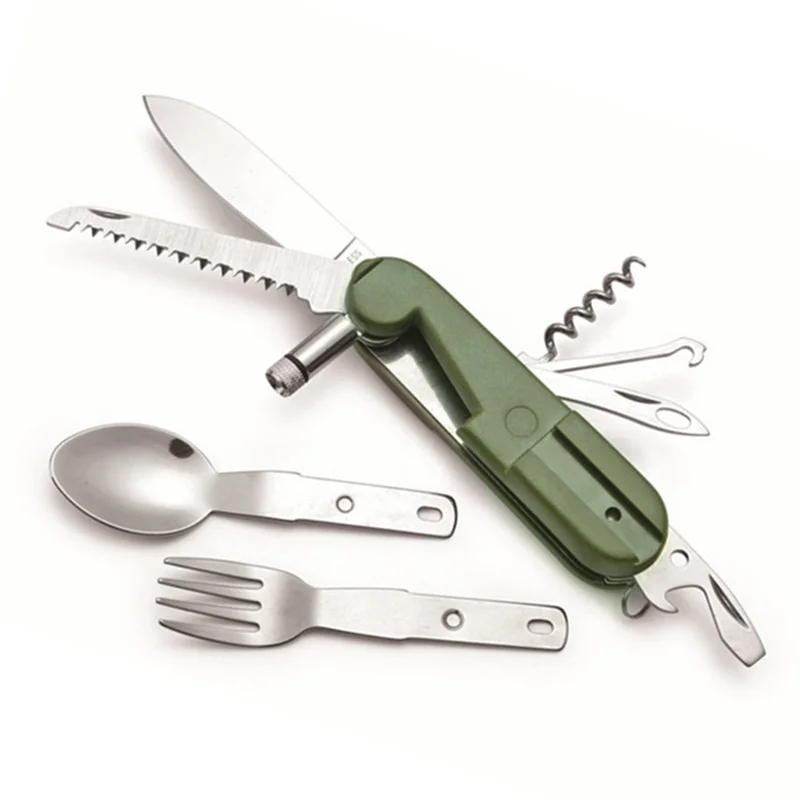 outdoor tableware swiss multifunction cing knife army knife with led light stainless steel outdoor tableware swiss multifunction cing knife army knife with led light stainless steel
