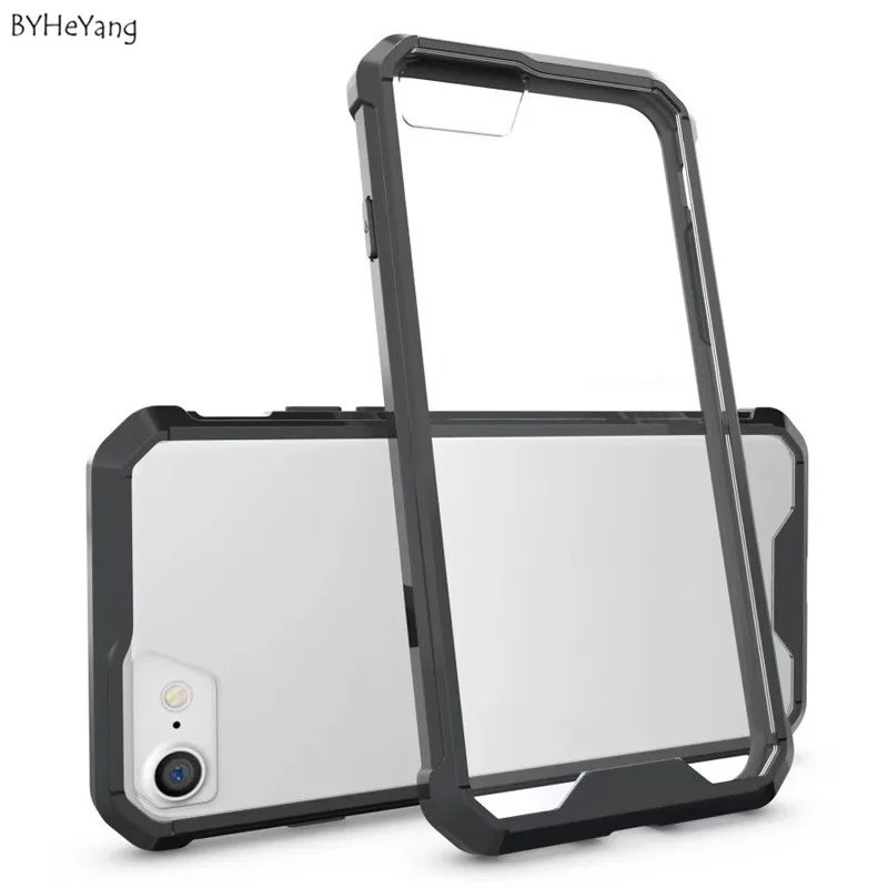 BYHeYang For iPhone 7 Case for iPhone 7 Plus Case Clear Hard Case Acrylic Bumper Frame Back Cover For iPhone 7 7Plus phone Bag BYHeYang For iPhone 7 Case for iPhone 7 Plus Case Clear Hard Case Acrylic Bumper Frame Back Cover For iPhone 7 7Plus phone Bag