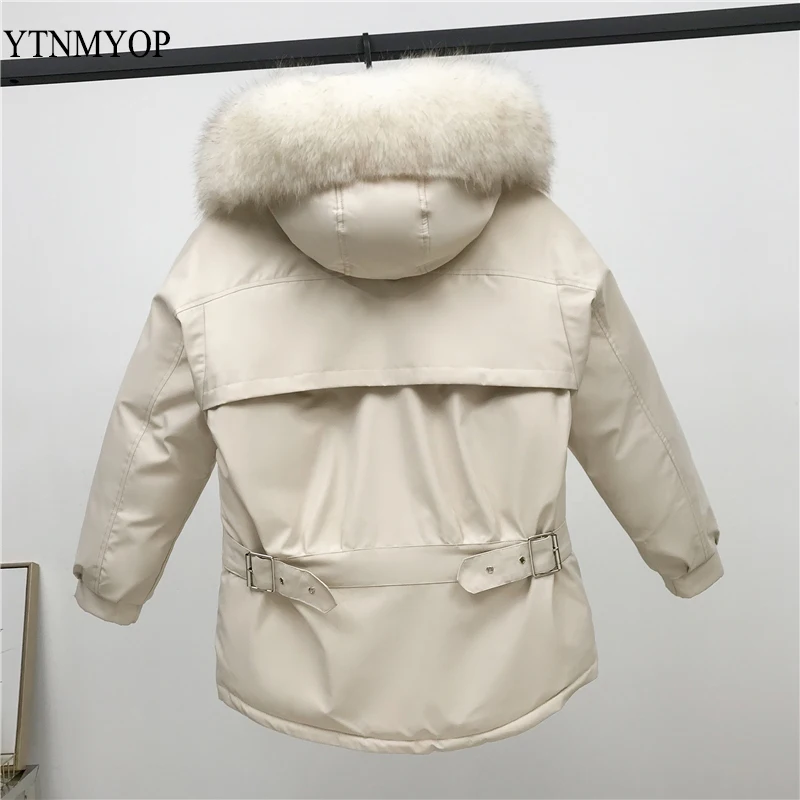 

YTNMYOP Winter Jacket Women 2019 New Loose Thicken Warm Coat Female Jacket Hooded Bat Sleeved Ladies Clothing Outerwear Parkas