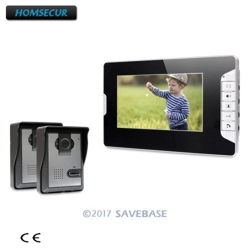 

HOMSECUR 7" Video Door Phone Intercom System with One Button Unlock for Home Security