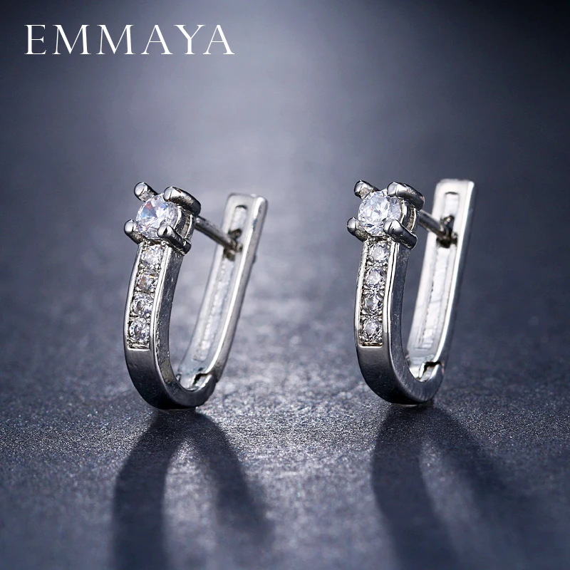 Женские миниатюрные серьги EMMAYA с кубическим цирконием подарочные для