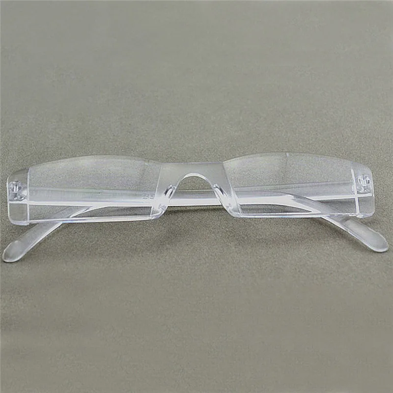Men Women transparent rimless resin Presbyopia reader eyeglasses Plastic frame reading glasses 1