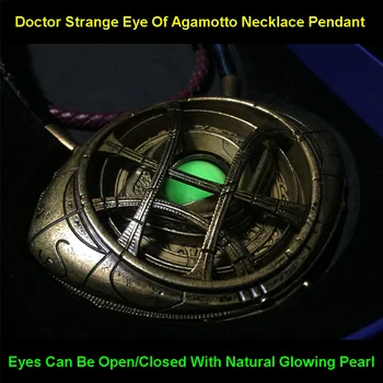 

The Avenger Doctor Strange Eye Of Agamotto Necklace Pendant Collectible Action Figure 1:1 Model Toy Birthday Gifts For Men Kids