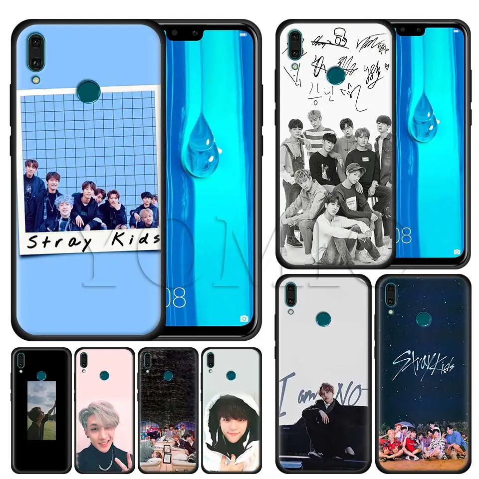 

Stray Kids Black Case for Huawei Honor Y9 Y7 Y6 Y5 2019 Honor 20 Pro 10 20 Lite 8X V20 Silicone Case