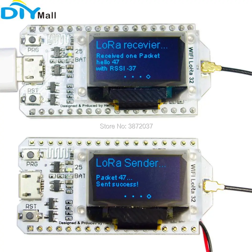 433 МГц 0,96 OLED ESP32 макетная плата LoRa модуль приемопередатчик Wi-Fi IOT SX1278 антенна 1,25 мм JST разъем