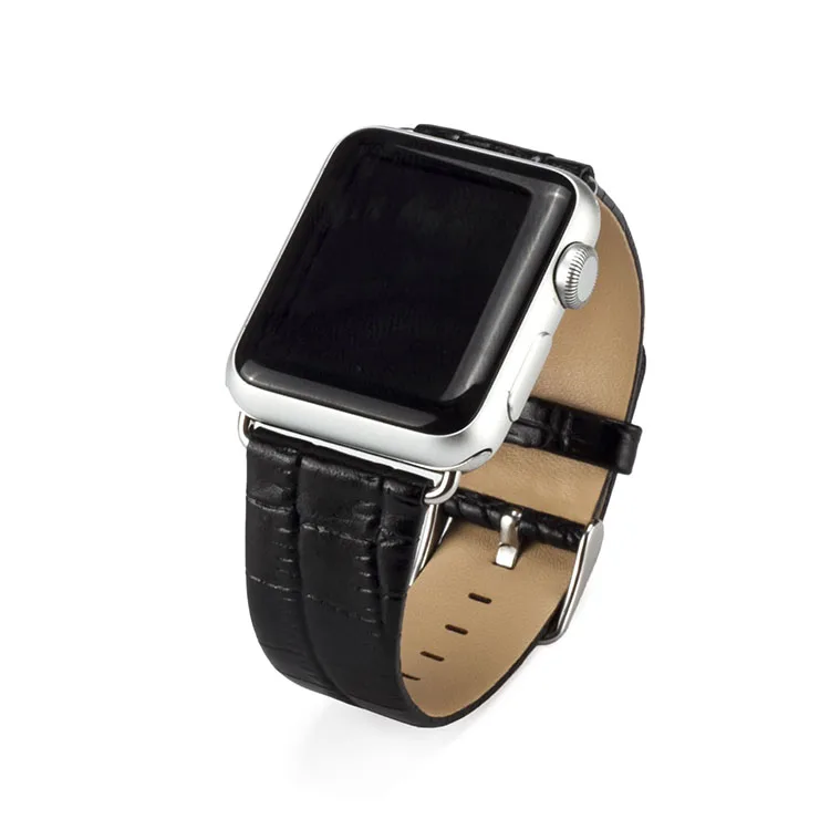 Кожаный ремешок для Apple watch band 42 мм/38 мм iWatch band 44 мм 40 мм крокодиловая полоса кожаный ремешок для часов Браслет Apple watch 4 3 2
