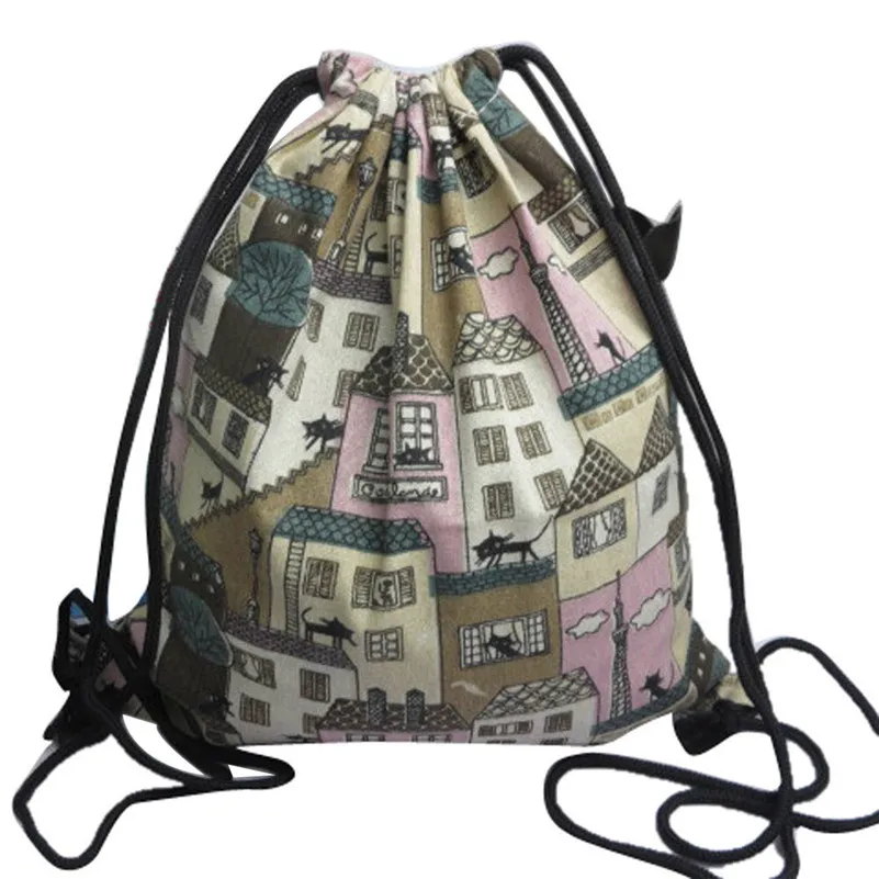 

2017 Unisex Drawstring Backpack Women Shopping Travel Bag Men Backpacks High Quality Male/Female Casual Canvas bag Blosa New