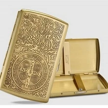 5шт/партия мужские 93 мм* 55 мм* 19,5 мм Лазерная дермабразия золото Constantine портсигар коробка для хранения 12 сигарет