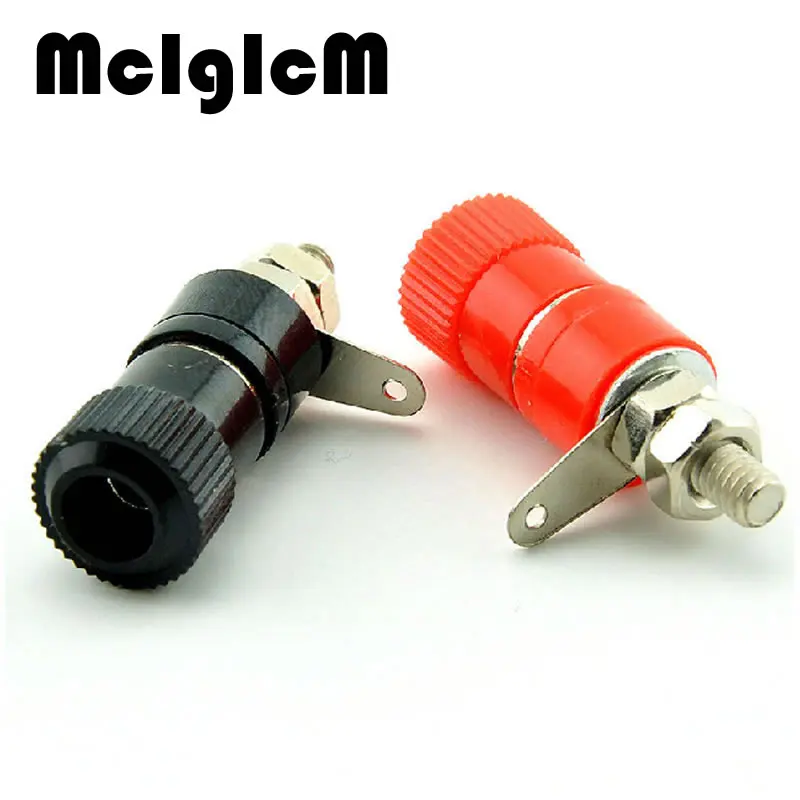 10pcs Banana Plug Red Black Terminal Block PCB Terminal Block Banana Plugs wire connector