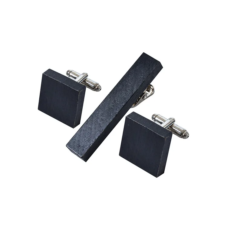 Деревянный зажим для галстука, Запонки Комплект зажим для галстука набор звеньев на классическом квадратном каблуке мужские набор зажимов для галстука булавки галстук-бабочка мужские запонки - Окраска металла: HS-3
