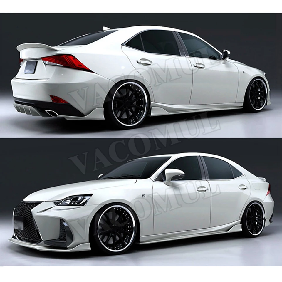Carbon Fiber Rear Bumper Lip Diffuser Bumper Protector With Splittefor Lexus Is300 Is350 Is F Sport Sedan 4 Door 17 18 Bumpers Aliexpress