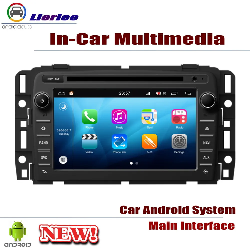 Авто gps навигация для GMC Acadia 2013~ автомобильный андроид Мультимедийный Проигрыватель CD DVD Радио стерео AMP BT USB SD AUX wifi HD экран