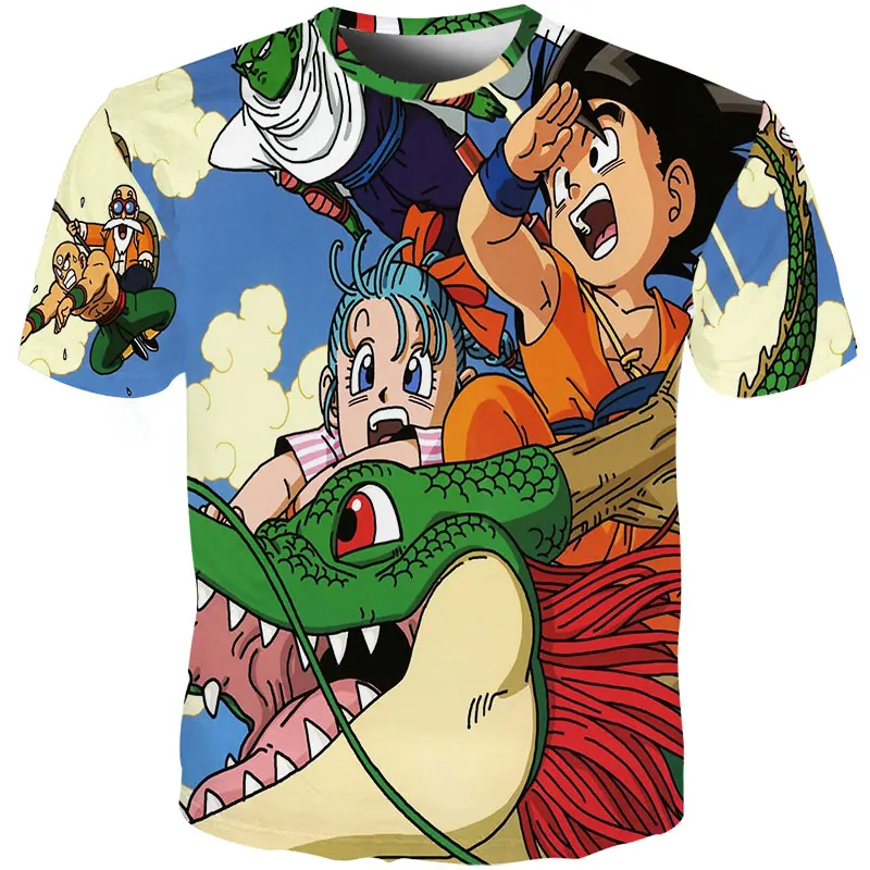 YOUTHUP Летние футболки мужские с принтом аниме Dragon Ball 3D футболка Oogway Tees Master Roshi Мужская футболка уличная одежда размера плюс