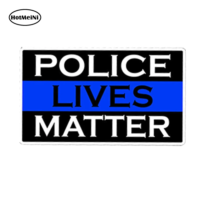 Тонкая наклейка HotMeiNi с надписью Police Lives Matter синяя линия для автомобиля грузовика