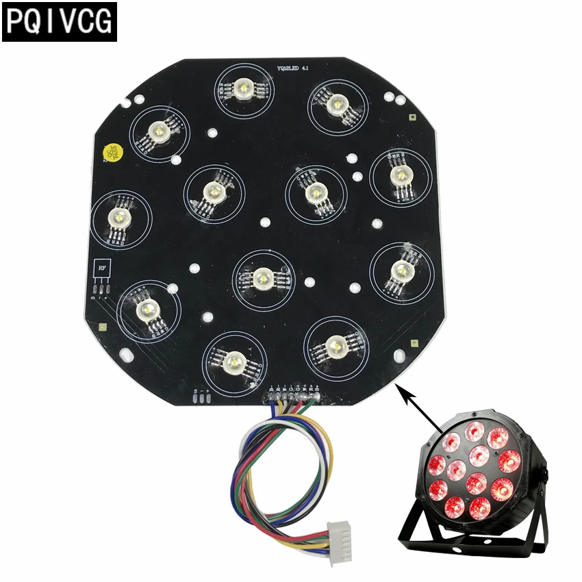 12x12 Вт led Par огни RGBW/RGBWA UV 4в1/6в1 плоский par led dmx512 Дискотека освещение Профессиональный Сценический dj оборудование