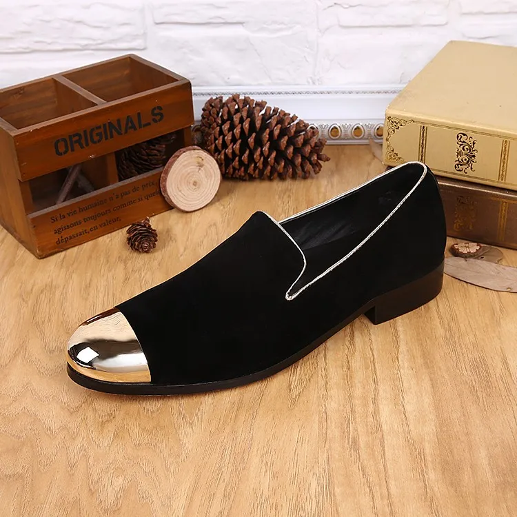 metallic gold loafers