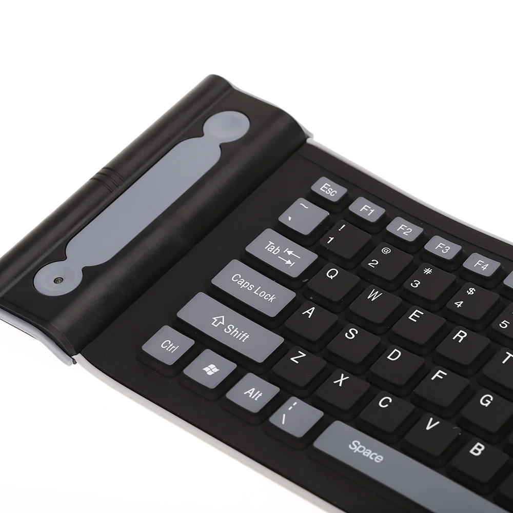 Портативная 2,4G Беспроводная клавиатура Гибкая водостойкая мягкая силиконовая мини-клавиатура с usb-приемником для планшетного компьютера