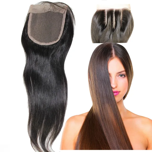 8a 130 Density Left Center Right Side Part Lace Closure Brazilian